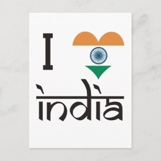 Carte Postale I "Heart" India - I Love India