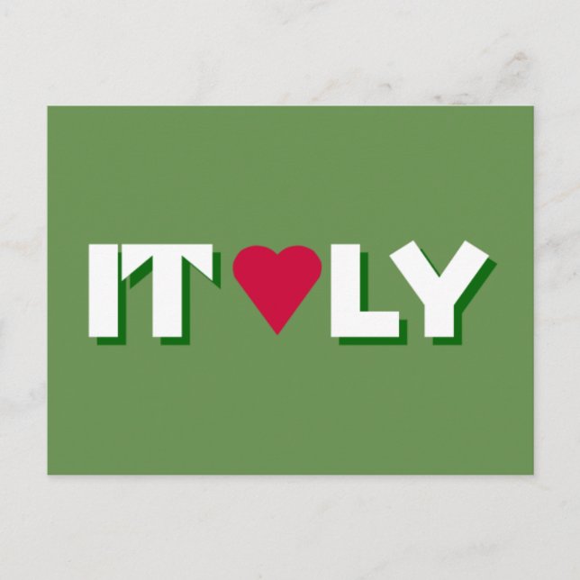 Carte postale I Heart Italy (Devant)