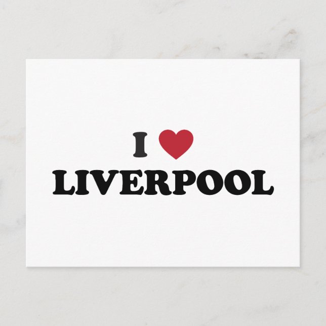 Carte Postale I Heart Liverpool England (Devant)