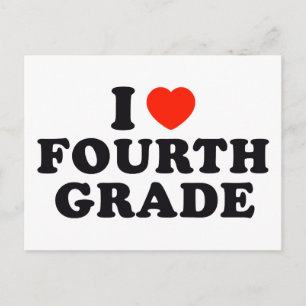 Carte Postale I Heart / Love 4e année