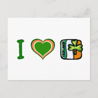 Carte Postale I Heart (Love) Irlande
