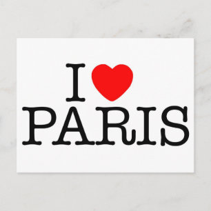 Carte Postale I heart (love) Paris
