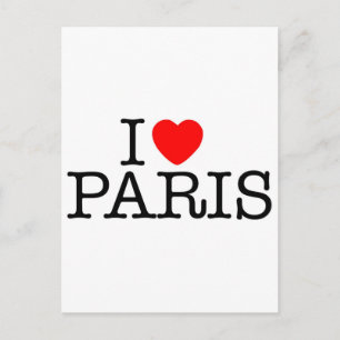 Carte Postale I heart (love) Paris