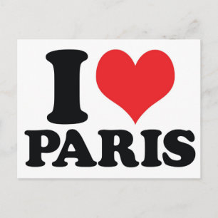 Carte Postale I Heart / love Paris