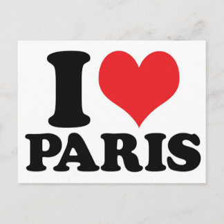 Carte Postale I Heart / love Paris
