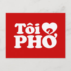 Carte Postale I Heart (Love) Pho (Tôi PHỞ)