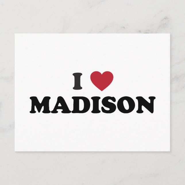 Carte Postale I Heart Madison Wisconsin (Devant)