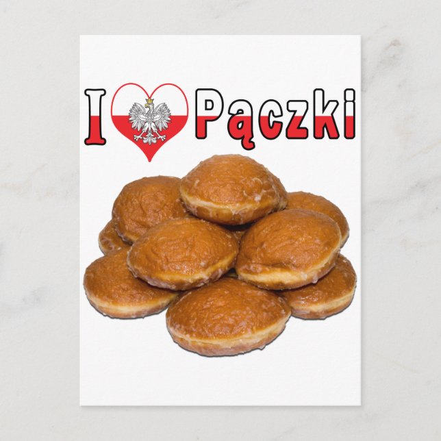 Carte Postale I Heart Paczki Cuisine polonaise (Devant)