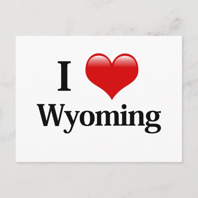 Carte Postale I Heart Wyoming (Devant)