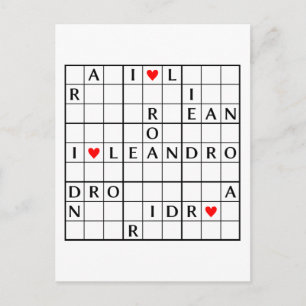 CARTE POSTALE I ♥ LEANDRO
