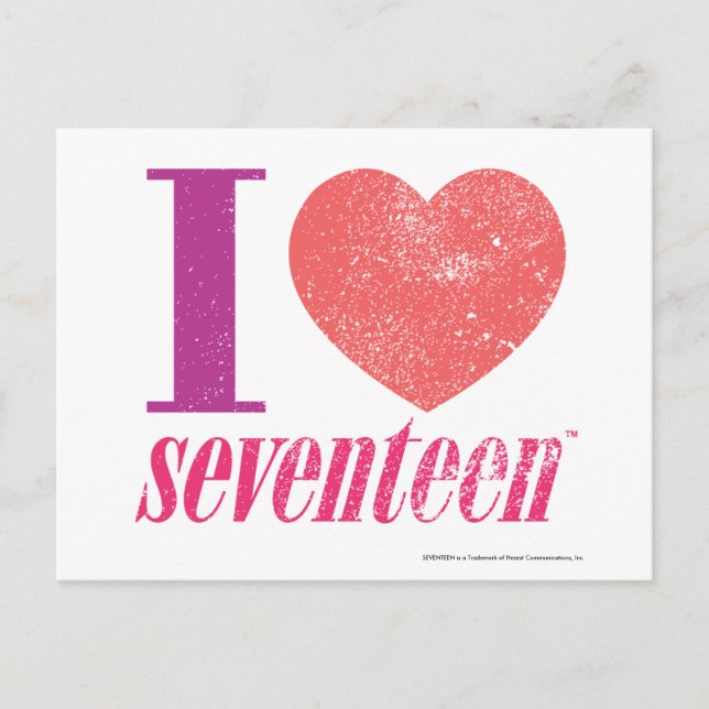 Carte Postale I Love 17 (Devant)
