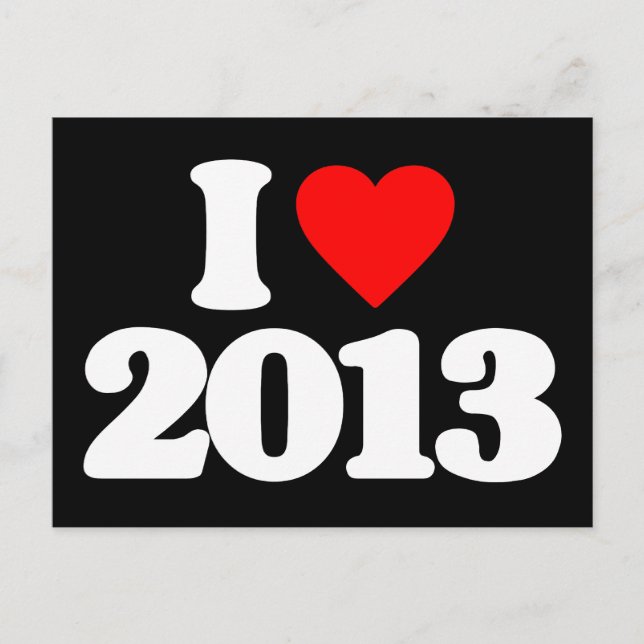 CARTE POSTALE I LOVE 2013 (Devant)