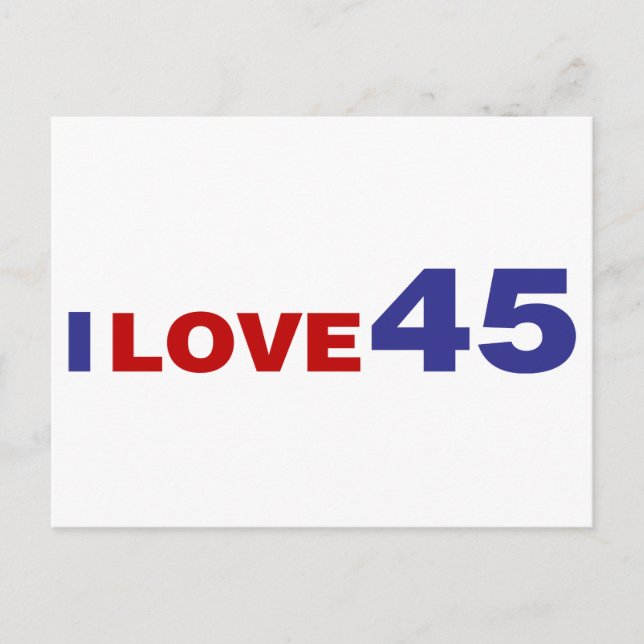 Carte Postale I Love 45 (Devant)