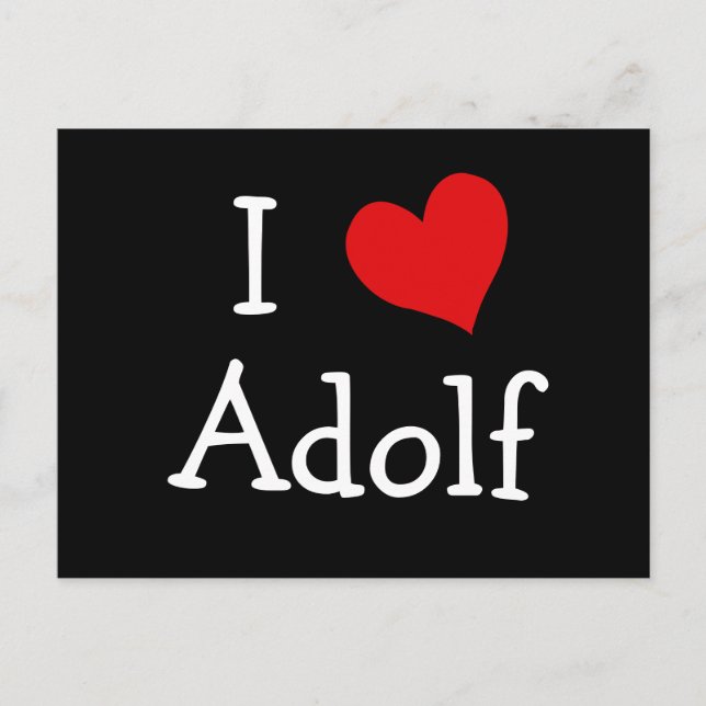 Carte Postale I Love Adolf (Devant)