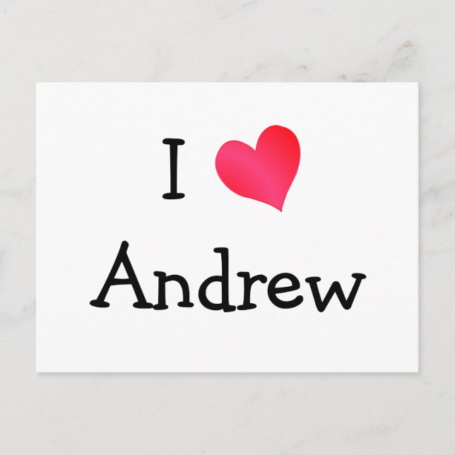 Carte Postale I Love Andrew (Devant)