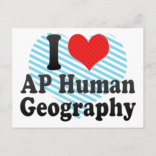 Carte Postale I Love AP Géographie humaine (Devant)