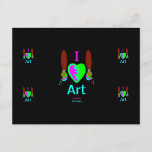Carte postale I Love Art