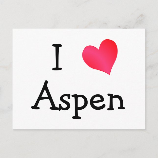 Carte Postale I Love Aspen (Devant)