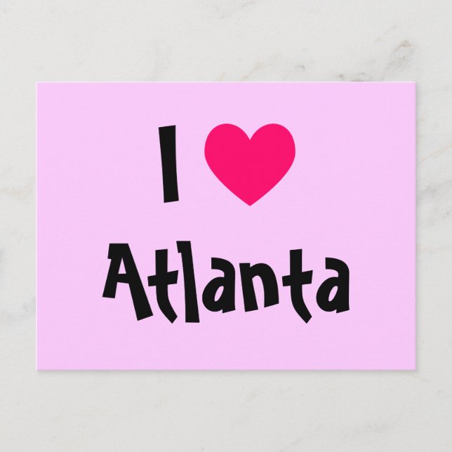 Carte Postale I Love Atlanta (Devant)