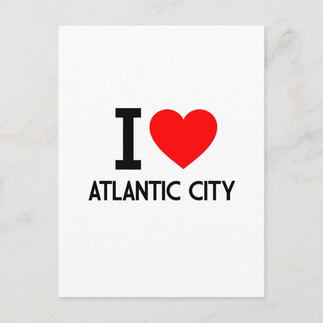 Carte Postale I Love Atlantic City (Devant)