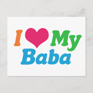 Carte Postale I Love Baba