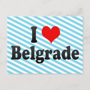 Carte Postale I Love Belgrade, Serbie