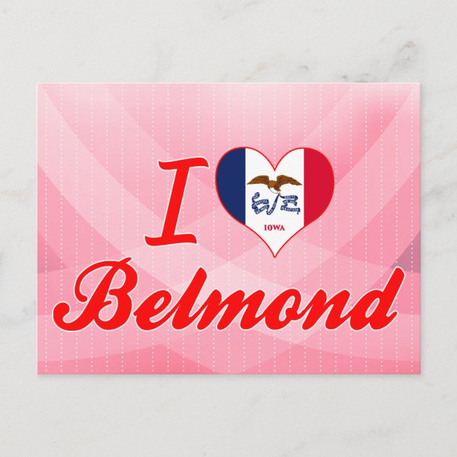 Carte Postale I Love Belmond, Iowa (Devant)