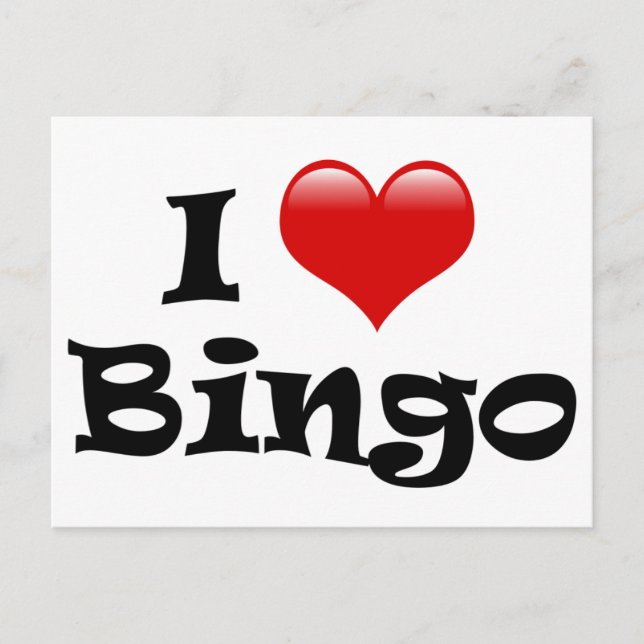Carte Postale I Love Bingo (Devant)