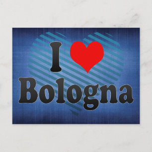 Carte Postale I Love Bologne, Italie