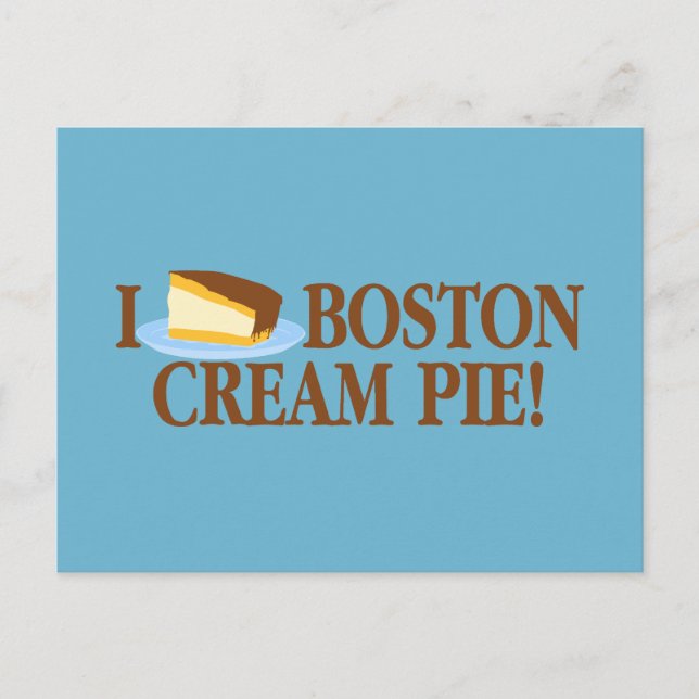 Carte Postale I Love Boston Cream Pie (Devant)