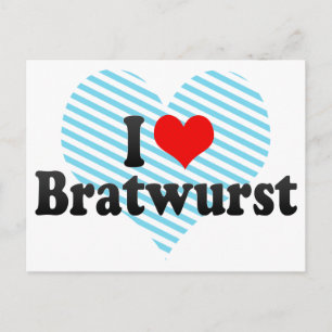 Carte Postale I Love Bratwurst
