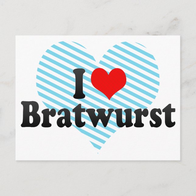 Carte Postale I Love Bratwurst (Devant)