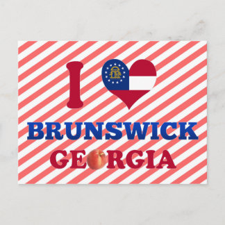 Carte Postale I Love Brunswick, Géorgie