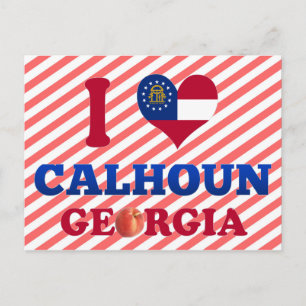 Carte Postale I Love Calhoun, Géorgie