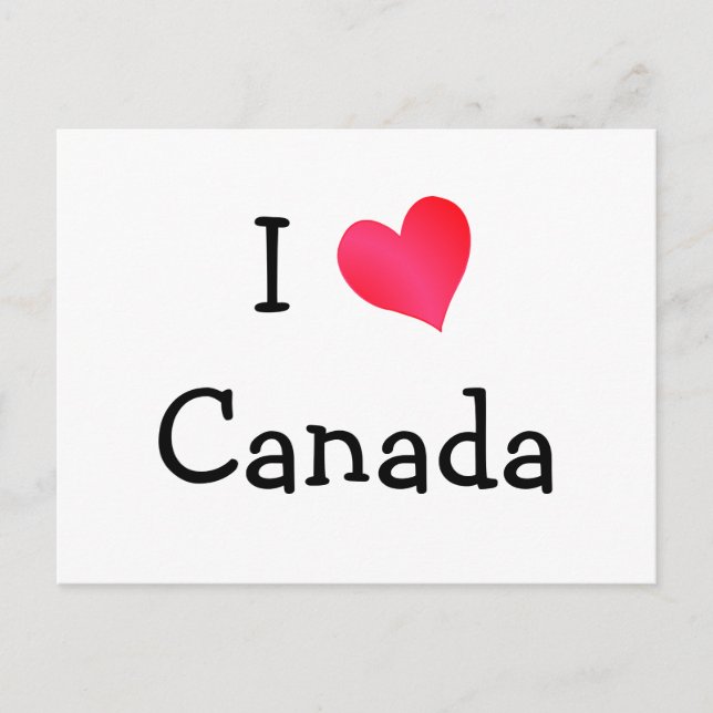 Carte Postale I Love Canada (Devant)