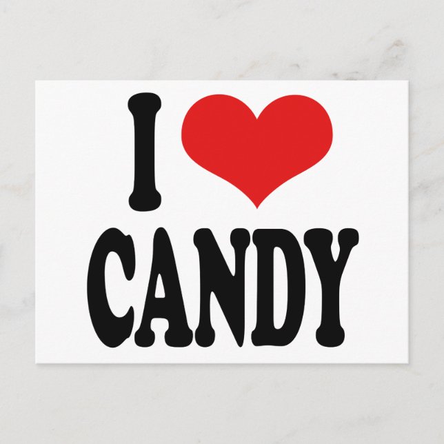 Carte Postale I Love Candy` (Devant)
