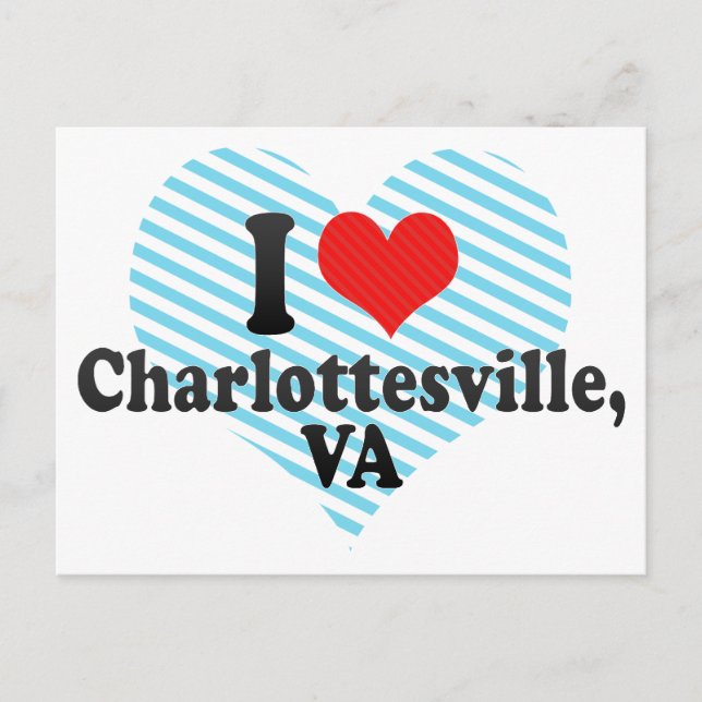 Carte Postale I Love Charlottesville,+VA (Devant)