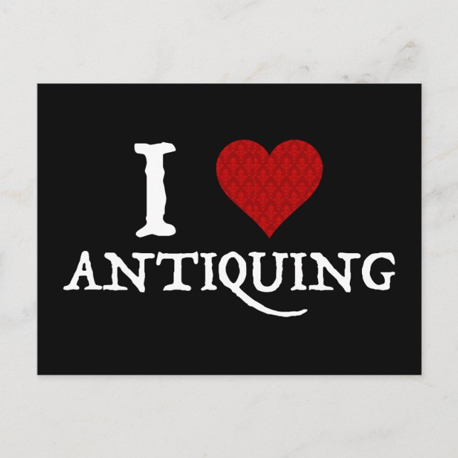 Carte Postale I Love (Coeur) Antiquité (Devant)
