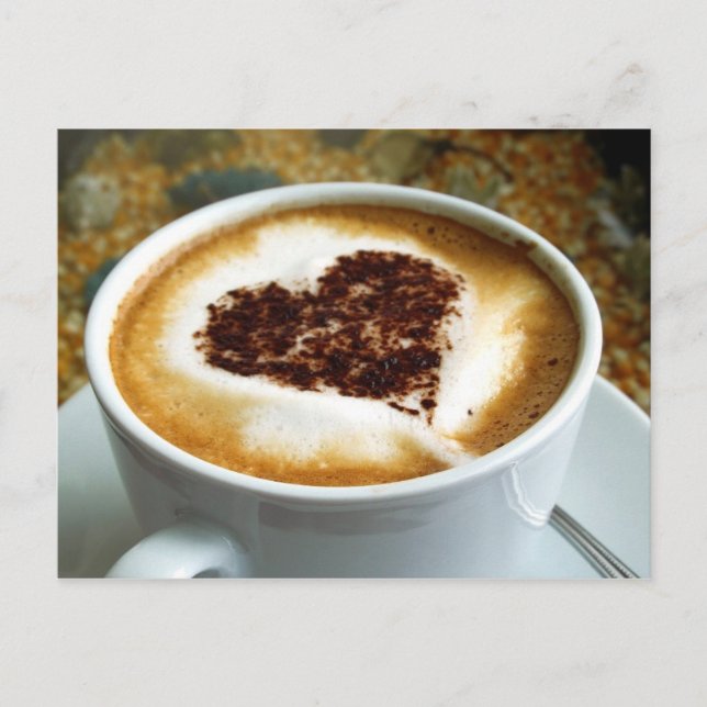 Carte Postale I Love Coffee - Latte Art (Devant)