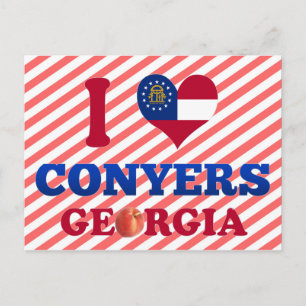 Carte Postale I Love Conyers, Géorgie
