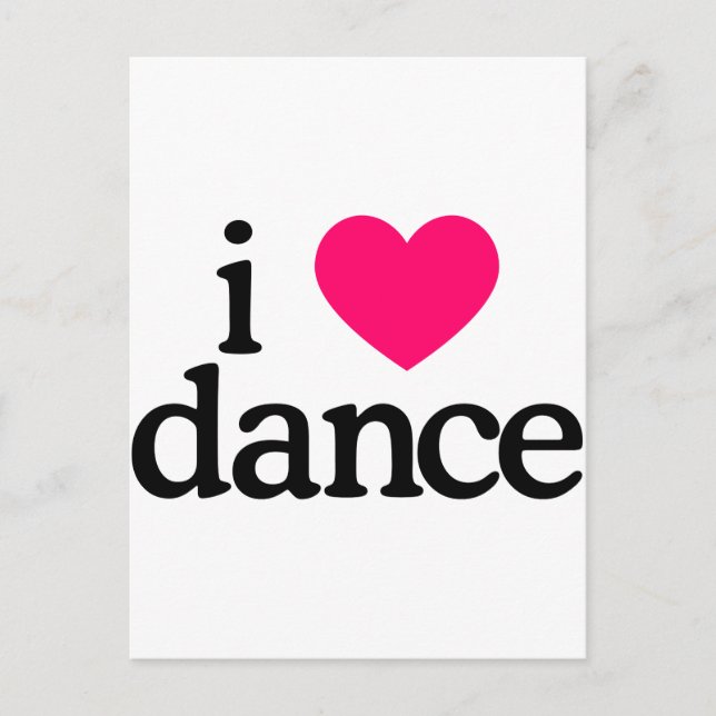 Carte Postale I Love Dance (Devant)
