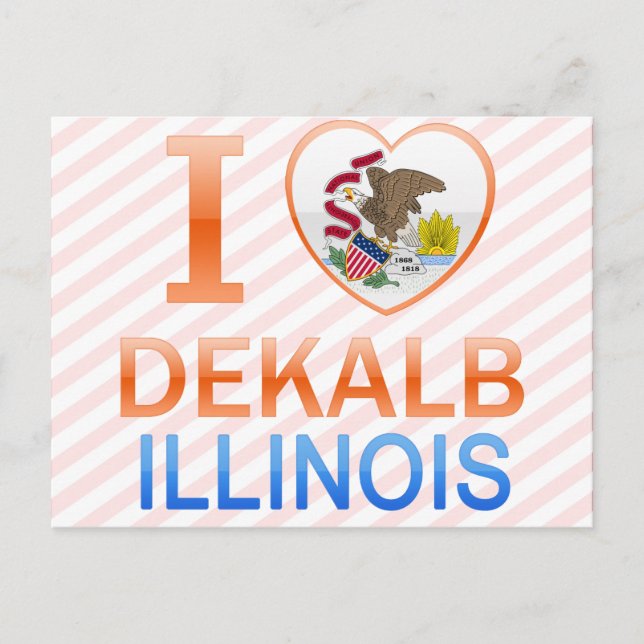 Carte Postale I Love Dekalb, IL (Devant)