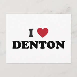 Carte Postale I Love Denton Texas