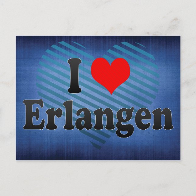 Carte Postale I Love Erlangen, Allemagne (Devant)