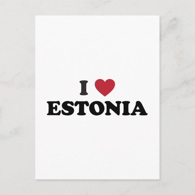 Carte Postale I Love Estonie (Devant)