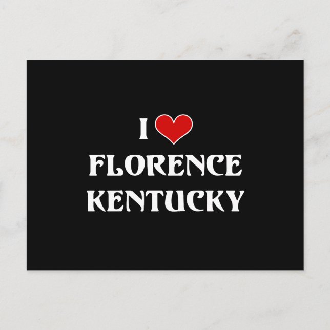 Carte Postale I Love Florence, Kentucky (Devant)