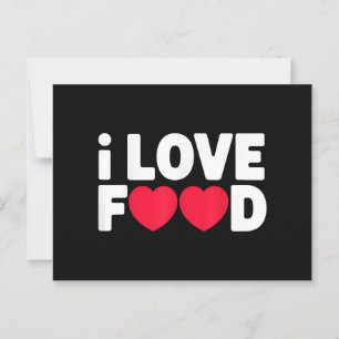 Carte Postale I Love Food Funny Foodie Cadeau pour hommes