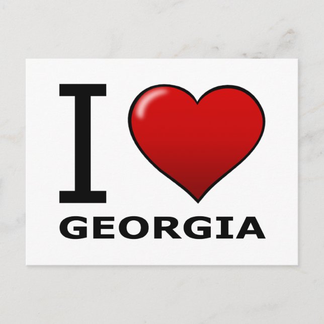 CARTE POSTALE I LOVE GEORGIA (Devant)