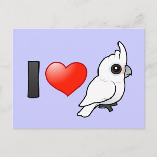 Carte Postale I Love Goffin's Cockatoos