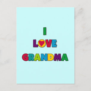 Carte Postale I Love Grandma T-shirts et cadeaux